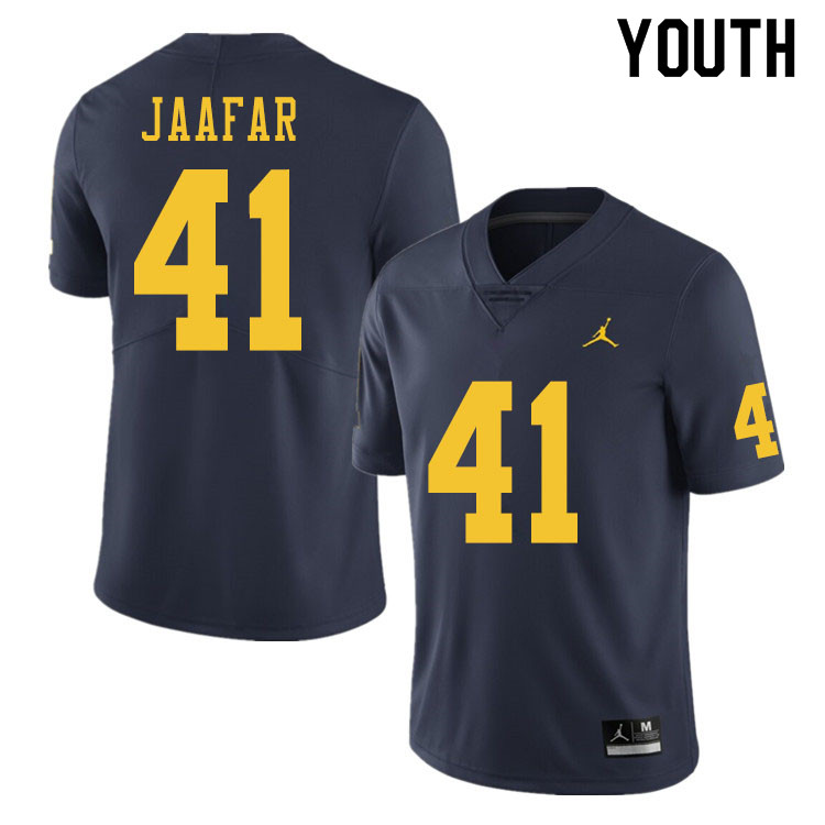 Youth #41 Abe Jaafar Michigan Wolverines College Football Jerseys Sale-Navy